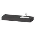 Мебельный комплект с консолью и раковиной справа, 160х55 см Duravit Qatego, графит матовый (QA4694049490000) Duravit Мебельные комплекты