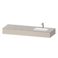 Мебельный комплект с консолью и раковиной справа, 160х55 см Duravit Qatego, серо-коричневый супер матовый (QA4694083830000) Duravit Мебельные комплекты