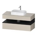 Тумба подвесная под раковину, 120х55 см Duravit Qatego, серо-коричневый супер матовый (QA4732016830000) Duravit Тумбы