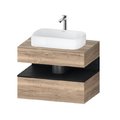Тумба подвесная под раковину, 80х55 см Duravit Qatego, дуб мраморный (QA4730016550000) Duravit Тумбы