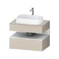 Тумба подвесная под раковину, 80х55 см Duravit Qatego, серо-коричневый супер матовый (QA4730018830000) Duravit Тумбы