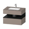 Мебельный комплект с консолью и раковиной 80х55 см Duravit Qatego, базальт матовый (QA4785016430000) Duravit Мебельные комплекты