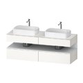 Тумба подвесная на 2 раковины, 160х55 см Duravit Qatego, белый супер матовый (QA4779018840000) Duravit Тумбы