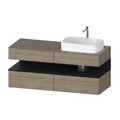 Тумба підвісна під раковину праворуч, 140х55 см Duravit Qatego, дуб терра (QA4766016350000) Duravit Тумби