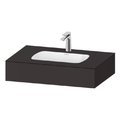 Мебельный комплект с консолью и раковиной 80х55 см Duravit Qatego, графит супер матовый (QA4690080800000) Duravit Мебельные комплекты