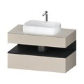 Тумба подвесная под раковину, 100х55 см Duravit Qatego, серо-коричневый супер матовый (QA4731016830000) Duravit Тумбы
