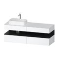 Тумба подвесная под раковину слева, 160х55 см Duravit Qatego, белый матовый (QA4777016180000) Duravit Тумбы