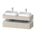 Тумба подвесная под 2 раковины, 140х55 см Duravit Qatego, серо-коричневый супер матовый (QA4767018830000) Duravit Тумбы