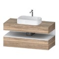 Тумба підвісна під раковину, 120х55 см Duravit Qatego, дуб мармуровий (QA4732018550000) Duravit Тумби
