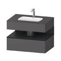 Меблевий комплект з консоллю і раковиною 80х55 см Duravit Qatego, графіт матовий (QA4785016490000) Duravit Меблеві комплекти
