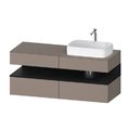 Тумба подвесная под раковину справа, 140х55 см Duravit Qatego, базальт матовый (QA4766016430000) Duravit Тумбы