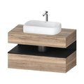 Тумба подвесная под раковину, 100х55 см Duravit Qatego, дуб мраморный (QA4731016550000) Duravit Тумбы
