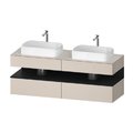 Тумба подвесная на 2 раковины, 160х55 см Duravit Qatego, серо-коричневый (QA4779016910000) Duravit Тумбы