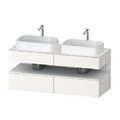Тумба подвесная под 2 раковины, 140х55 см Duravit Qatego, белый супер матовый (QA4767018840000) Duravit Тумбы
