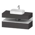 Тумба подвесная под раковину, 120х55 см Duravit Qatego, графит матовый (QA4732018490000) Duravit Тумбы