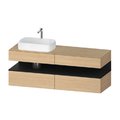 Тумба подвесная под раковину слева, 160х55 см Duravit Qatego, дуб (QA4777016300000) Duravit Тумбы
