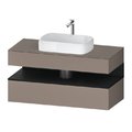 Тумба подвесная под раковину, 120х55 см Duravit Qatego, базальт матовый (QA4732016430000) Duravit Тумбы