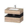 Мебельный комплект с консолью и раковиной 80х55 см Duravit Qatego, дуб мраморный (QA4785016550000) Duravit Мебельные комплекты