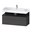 Тумба подвесная под раковину 119х59 см Duravit Qatego, графит матовый (QA4396016490000) Duravit Тумбы