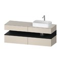 Тумба подвесная под раковину справа, 160х55 см Duravit Qatego, серо-коричневый (QA4778016910000) Duravit Тумбы