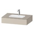 Мебельный комплект с консолью и раковиной 80х55 см Duravit Qatego, серо-коричневый супер матовый (QA4690083830000) Duravit Мебельные комплекты