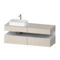 Тумба подвесная под раковину слева, 160х55 см Duravit Qatego, серо-коричневый супер матовый (QA4777018830000) Duravit Тумбы