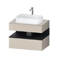 Тумба подвесная под раковину, 80х55 см Duravit Qatego, серо-коричневый супер матовый (QA4730016830000) Duravit Тумбы