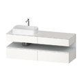 Тумба подвесная под раковину слева, 160х55 см Duravit Qatego, белый супер матовый (QA4777018840000) Duravit Тумбы