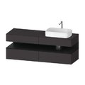 Тумба подвесная под раковину справа, 160х55 см Duravit Qatego, графит супер матовый (QA4778016800000) Duravit Тумбы