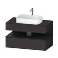 Тумба подвесная под раковину, 100х55 см Duravit Qatego, графит супер матовый (QA4731016800000) Duravit Тумбы