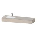 Мебельный комплект с консолью и раковиной слева, 160х55 см Duravit Qatego, серо-коричневый (QA4693091910000) Duravit Мебельные комплекты