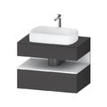 Тумба подвесная под раковину, 80х55 см Duravit Qatego, графит матовый (QA4730018490000) Duravit Тумбы