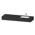 Меблевий комплект з консоллю і раковиною справа, 160х55 см Duravit Qatego, графіт супер матовий (QA4694080800000) Duravit Меблеві комплекти