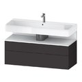 Тумба підвісна під раковину 119х59 см Duravit Qatego, графіт супер матовий (QA4396018800000) Duravit Тумби