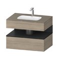 Мебельный комплект с консолью и раковиной 80х55 см Duravit Qatego, дуб терра (QA4785016350000) Duravit Мебельные комплекты
