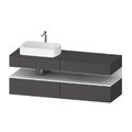 Тумба подвесная под раковину слева, 160х55 см Duravit Qatego, графит матовый (QA4777018490000) Duravit Тумбы