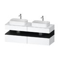 Тумба подвесная на 2 раковины, 160х55 см Duravit Qatego, белый матовый (QA4779016180000) Duravit Тумбы
