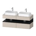 Тумба підвісна під 2 раковини, 140х55 см Duravit Qatego, сіро-коричневий (QA4767016910000) Duravit Тумби