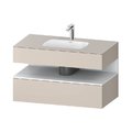 Мебельный комплект с консолью и раковиной 100х55 см Duravit Qatego, серо-коричневый (QA4786018910000) Duravit Мебельные комплекты