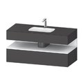 Мебельный комплект с консолью и раковиной 120х55 см Duravit Qatego, графит матовый (QA4787018490000) Duravit Мебельные комплекты