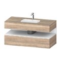 Мебельный комплект с консолью и раковиной 120х55 см Duravit Qatego, дуб мраморный (QA4787018550000) Duravit Мебельные комплекты