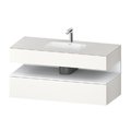 Мебельный комплект с консолью и раковиной 120х55 см Duravit Qatego, белый супер матовый (QA4787018840000) Duravit Мебельные комплекты