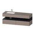 Мебельный комплект с консолью и раковиной слева, 160х55 см Duravit Qatego, базальт матовый (QA4795016430000) Duravit Мебельные комплекты