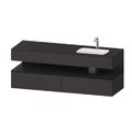 Мебельный комплект с консолью и раковиной справа, 160х55 см Duravit Qatego, графит супер матовый (QA4796016800000) Duravit Мебельные комплекты