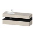 Мебельный комплект с консолью и раковиной слева, 160х55 см Duravit Qatego, серо-коричневый (QA4795016910000) Duravit Мебельные комплекты