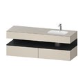 Мебельный комплект с консолью и раковиной справа, 160х55 см Duravit Qatego, серо-коричневый супер матовый (QA4796016830000) Duravit Мебельные комплекты