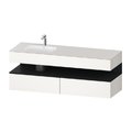 Мебельный комплект с консолью и раковиной слева, 160х55 см Duravit Qatego, белый супер матовый (QA4795016840000) Duravit Мебельные комплекты