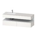Мебельный комплект с консолью и раковиной слева, 160х55 см Duravit Qatego, белый супер матовый (QA4795018840000) Duravit Мебельные комплекты