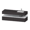 Мебельный комплект с консолью и раковиной справа, 160х55 см Duravit Qatego, графит супер матовый (QA4796018800000) Duravit Мебельные комплекты