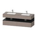Меблевий комплект з консоллю і 2-ма раковинами, 160х55 см Duravit Qatego, базальт матовий (QA4797016430000) Duravit Меблеві комплекти
